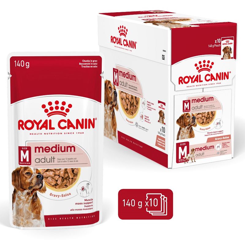 Royal Canin Medium Adult in Gravy || Royal Canin Size || view 3