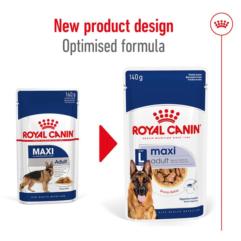 Royal Canin Maxi Adult in Gravy || Royal Canin Size || view 5
