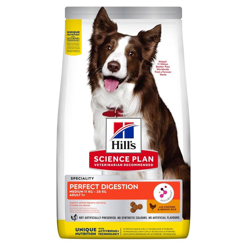 Hill's Science Plan Adult 1+ Perfect Digestion Medium Breed with Chicken || Hill's Science Plan || view 2