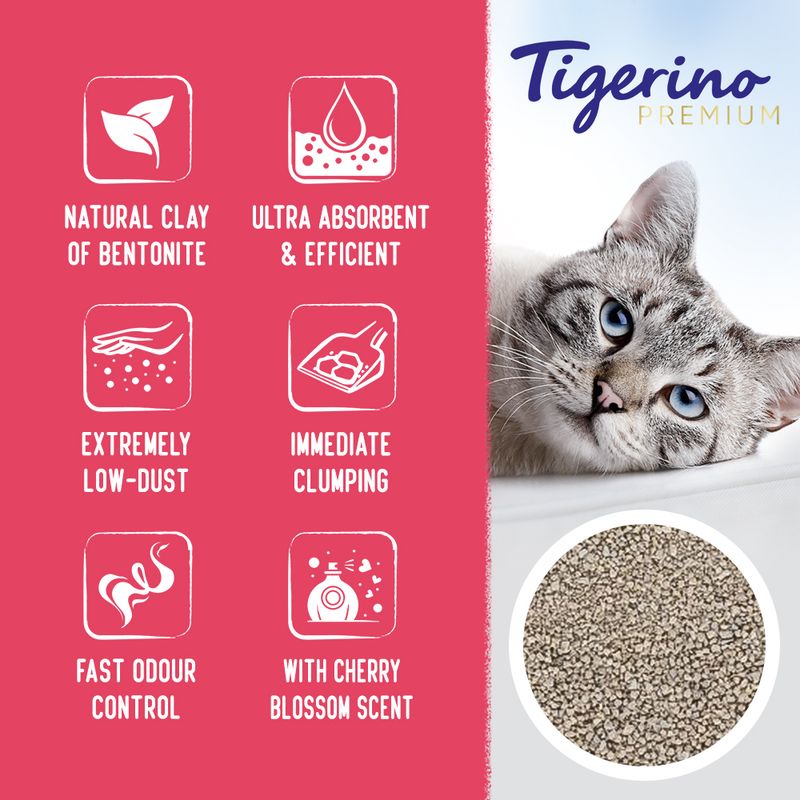 Tigerino Premium Cat Litter Limited Summer Edition – Cherry Blossom Scent || Tigerino || view 2