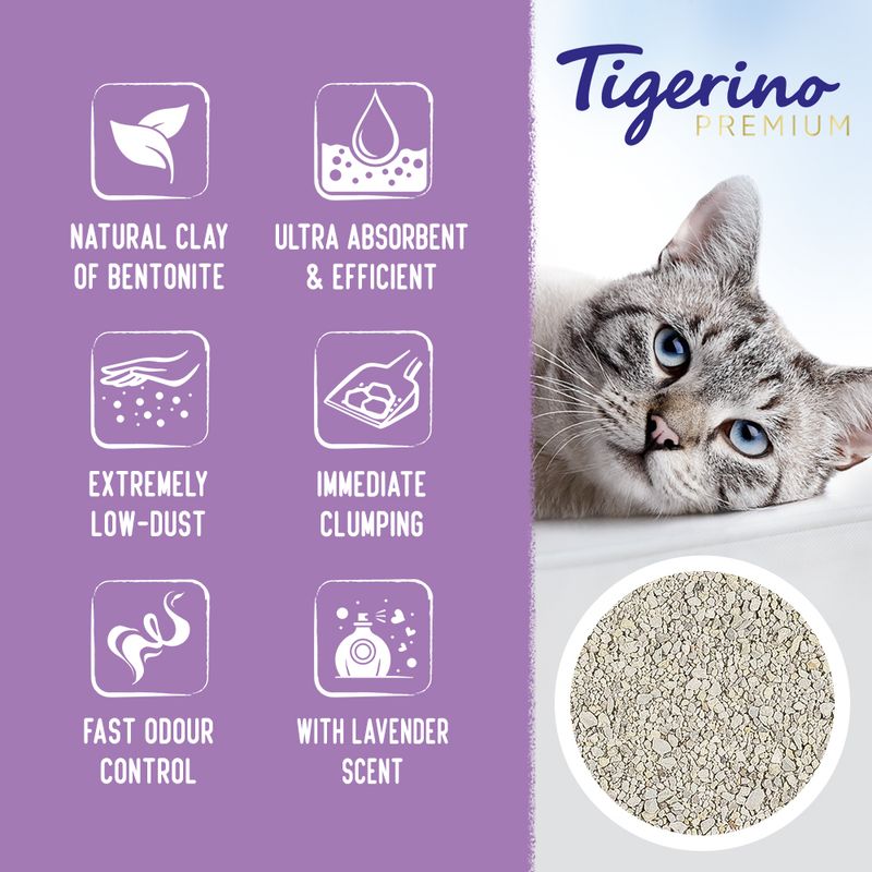 Tigerino Premium Cat Litter - Lavender Scent || Tigerino || view 2