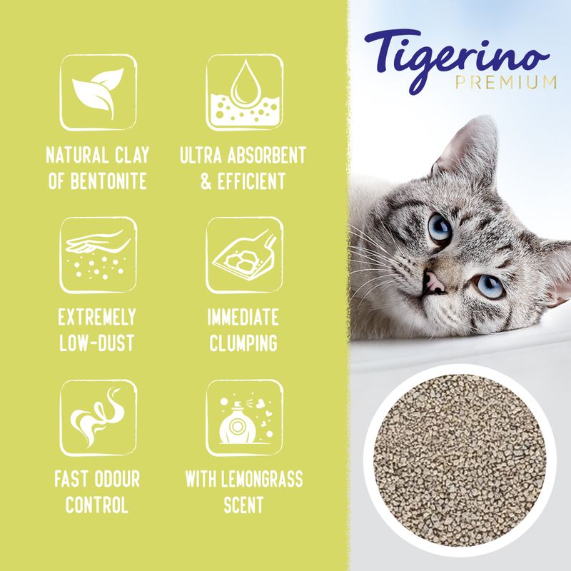 Tigerino Premium Cat Litter – Lemongrass Scent || undefined || view 2