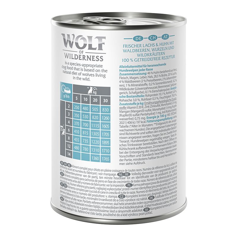 Wolf of Wilderness Junior Duo-Protein Recipe 6 x 400g || Wolf of Wilderness || view 3