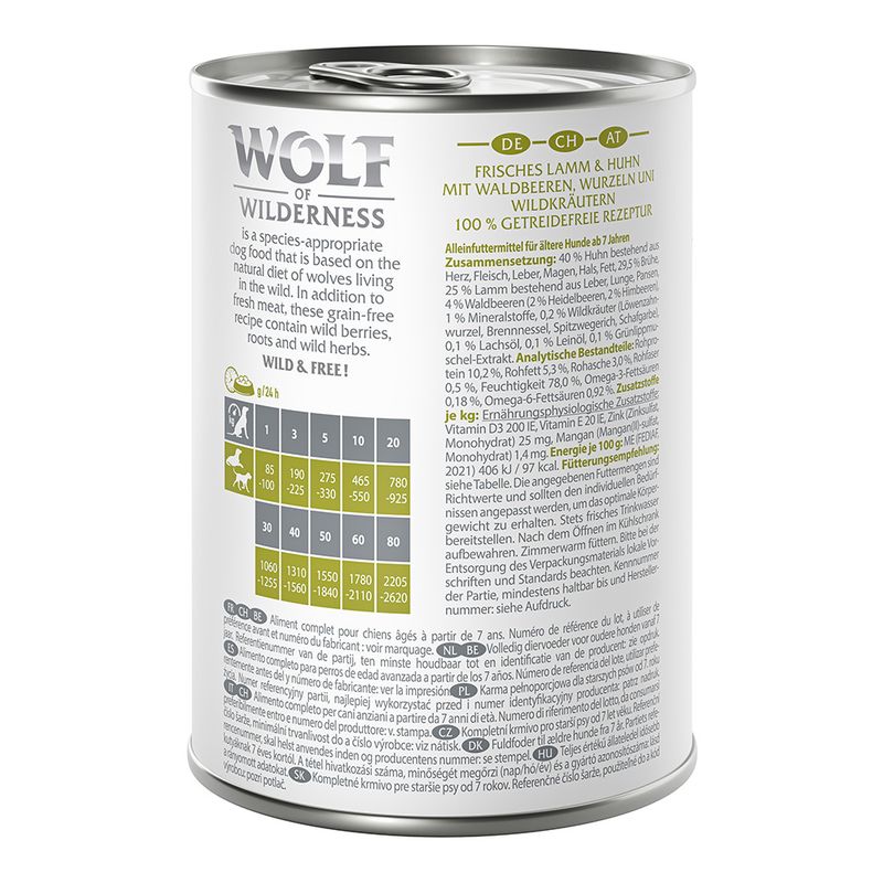 Wolf of Wilderness Senior Duo-Protein Recipe 6 x 400g || Wolf of Wilderness || view 6