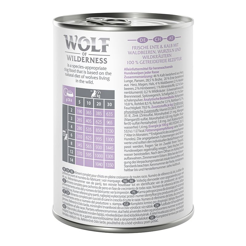 Wolf of Wilderness Junior Duo-Protein Recipe 6 x 400g || Wolf of Wilderness || view 7